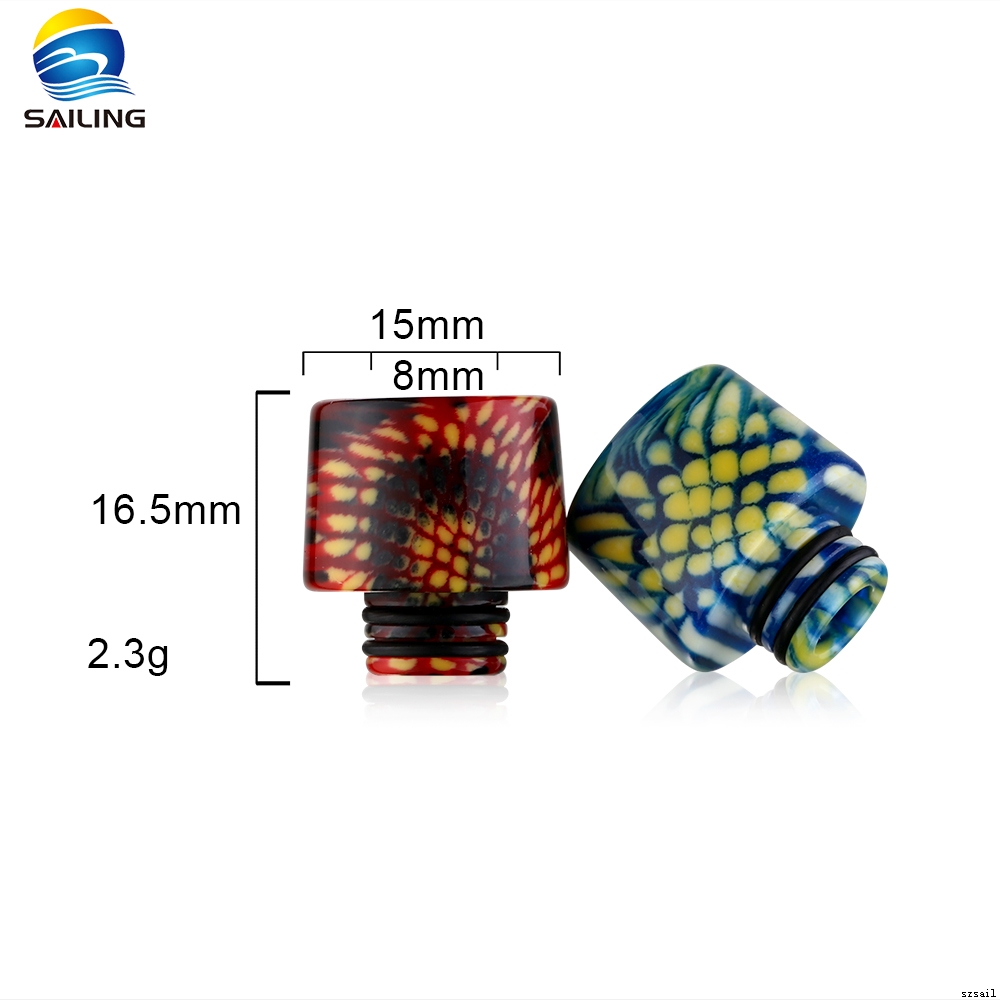 Epoxy Resin Snake  Pattern 510 Drip Tips for Falcon